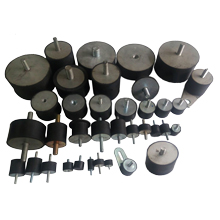 Cylindrical rubber mounts